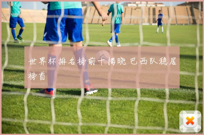 世界杯排名榜前十揭晓 巴西队稳居榜首