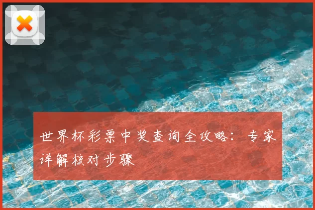 世界杯彩票中奖查询全攻略:专家详解核对步骤